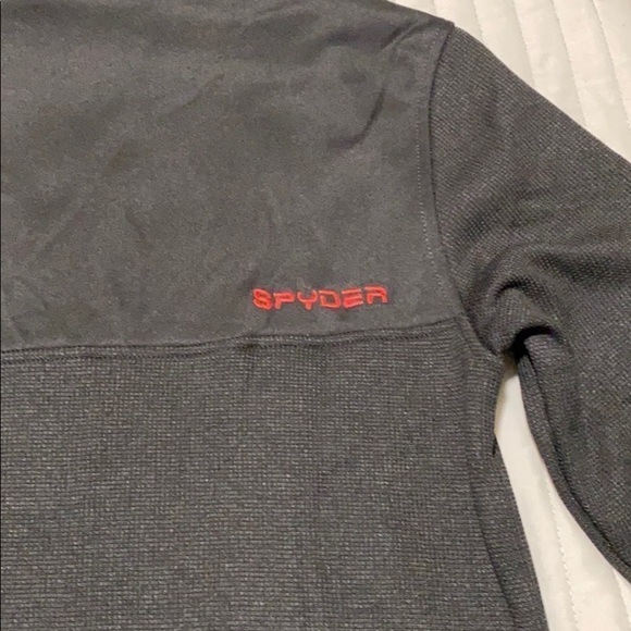 SPYDER black quarter zip hoodie size small - Picture 11 of 12